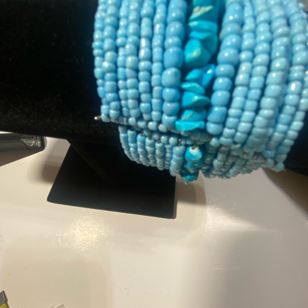 Blue Beaded Bracelet